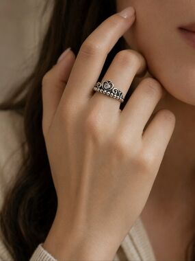 Pandora Princess Tiara Crown Ring – Sterling Silver (S925)